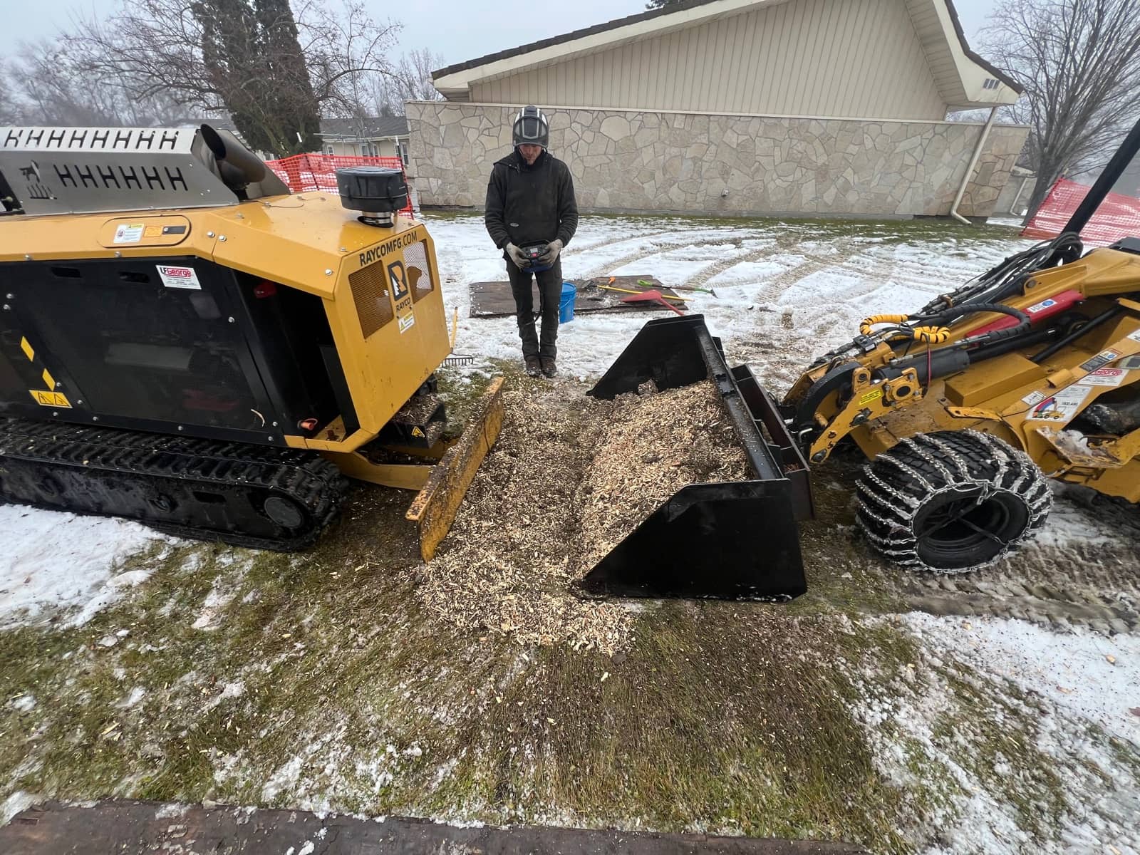 Stump grinding by Wellner Arboriculture in Bloomer, WI