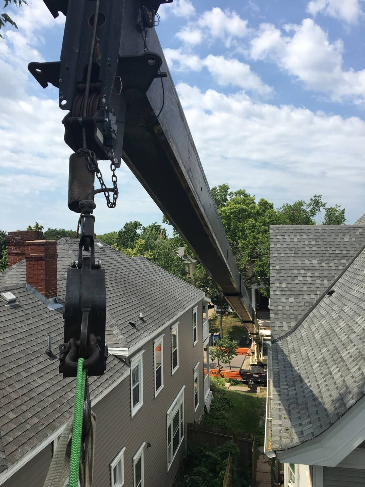 Crane tree removal by Wellner Arboriculture in Withee, WI